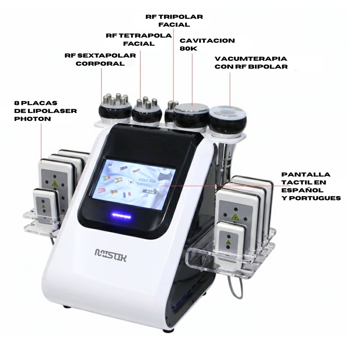 MULTIFUNCION CORPORAL Y FACIAL MISTIK 80k PRO 6 EN 1