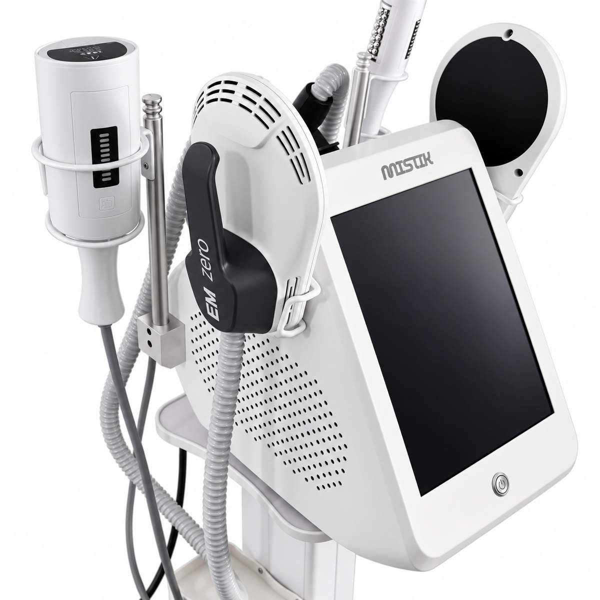DUO BODY MAGNETIC & RF: Pantalla y detalle de aplicadores del equipo