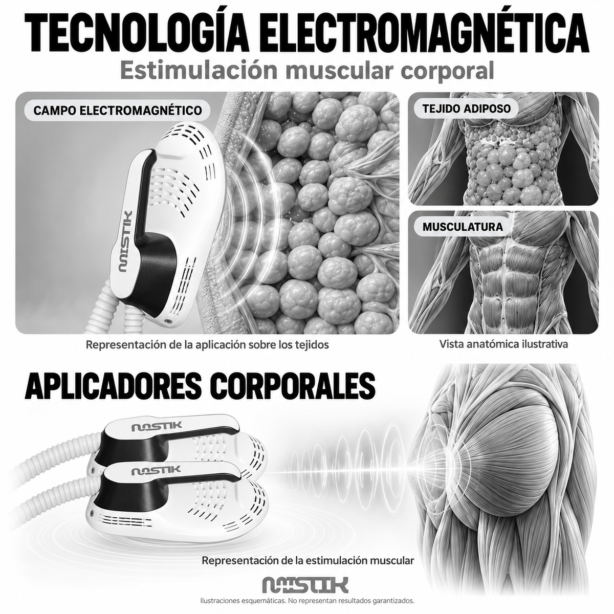 DUO BODY MAGNETIC & RF: Ilustración del principio de estimulación electromagnética