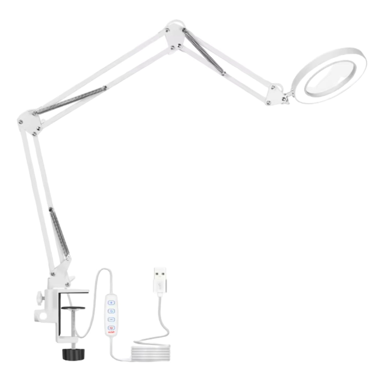 LUPA CON LUZ RETRACTIL BLANCA