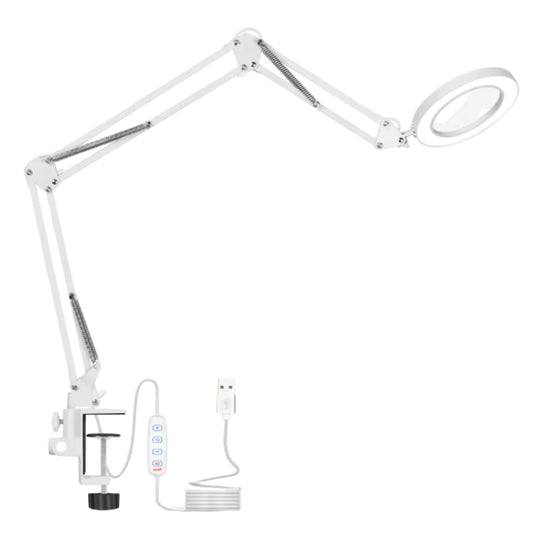 LUPA CON LUZ RETRACTIL BLANCA