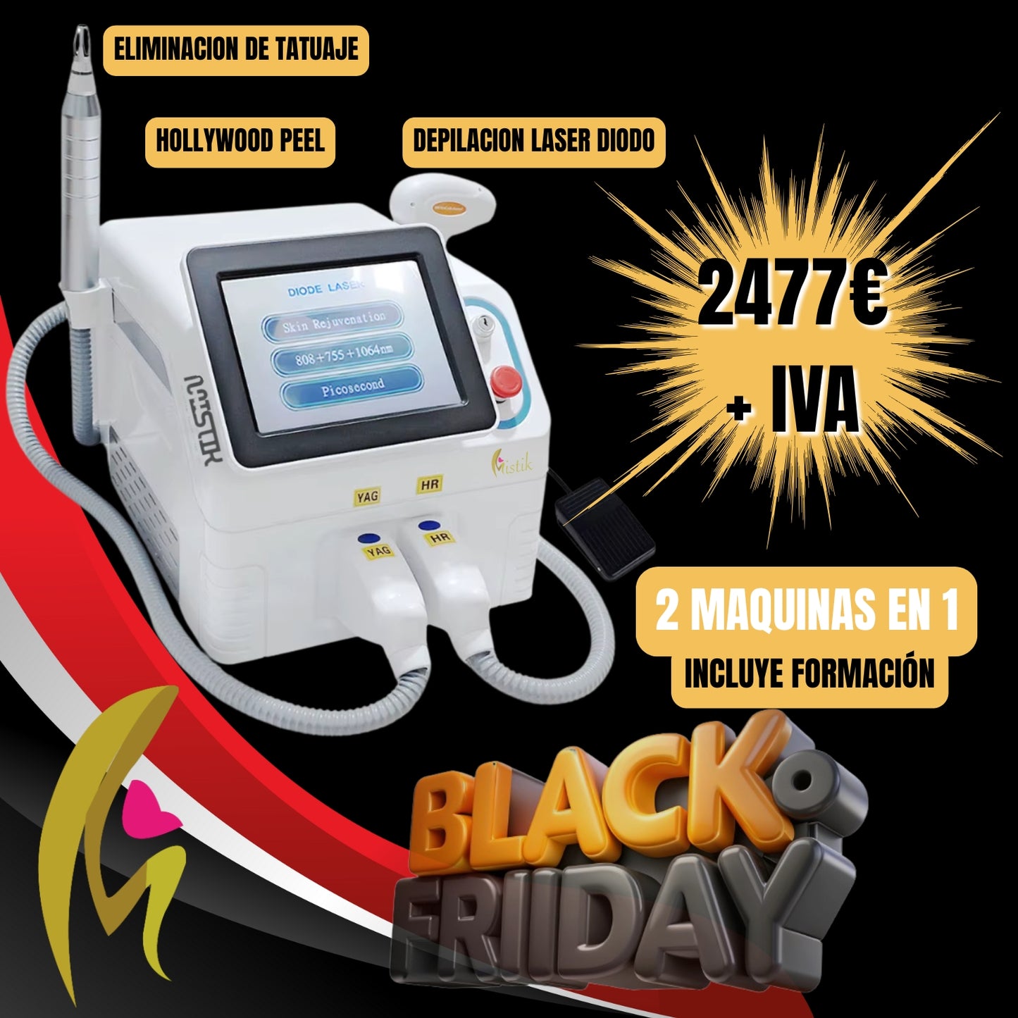 LASER DIODO + PICOSEGUNDO TM104 MISTIK