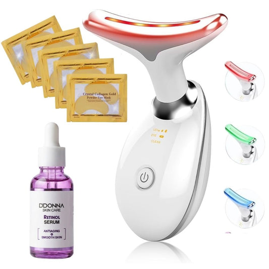 MASAJEADOR FIACIAL ANTIARRUGAS + SERUM RETINOL + PARCHES