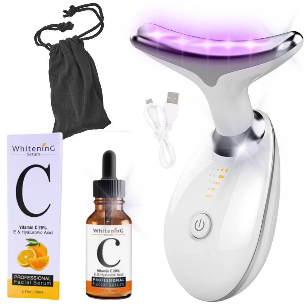 MASAJEADOR CARA CUELLO ANTIARRUGAS + SERUM ACID HYALURONIC